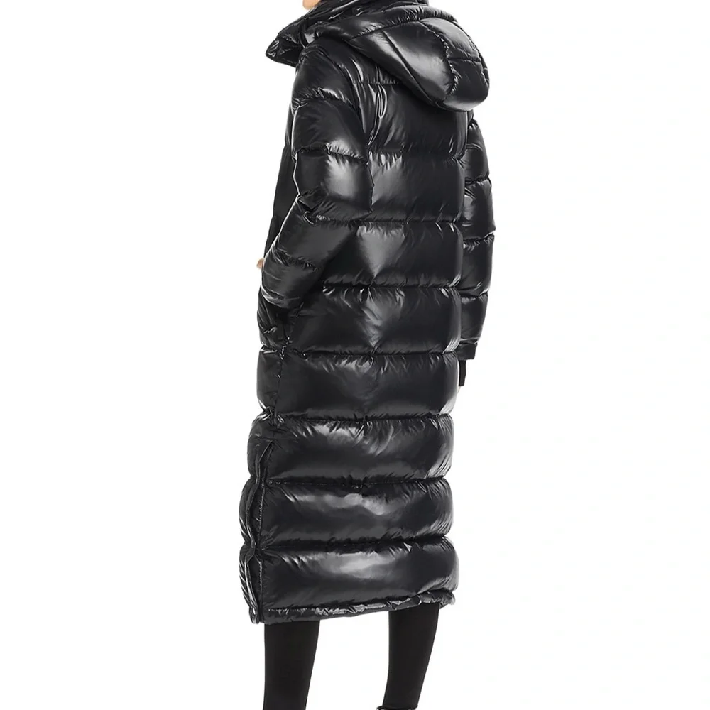 Aqua Glossy Hooded Puffer Jacket S - Picture 4 of 4